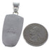 Silver Black Jade Mother Of Pearl Inlay Jewelry Slide Pendant RS42776
